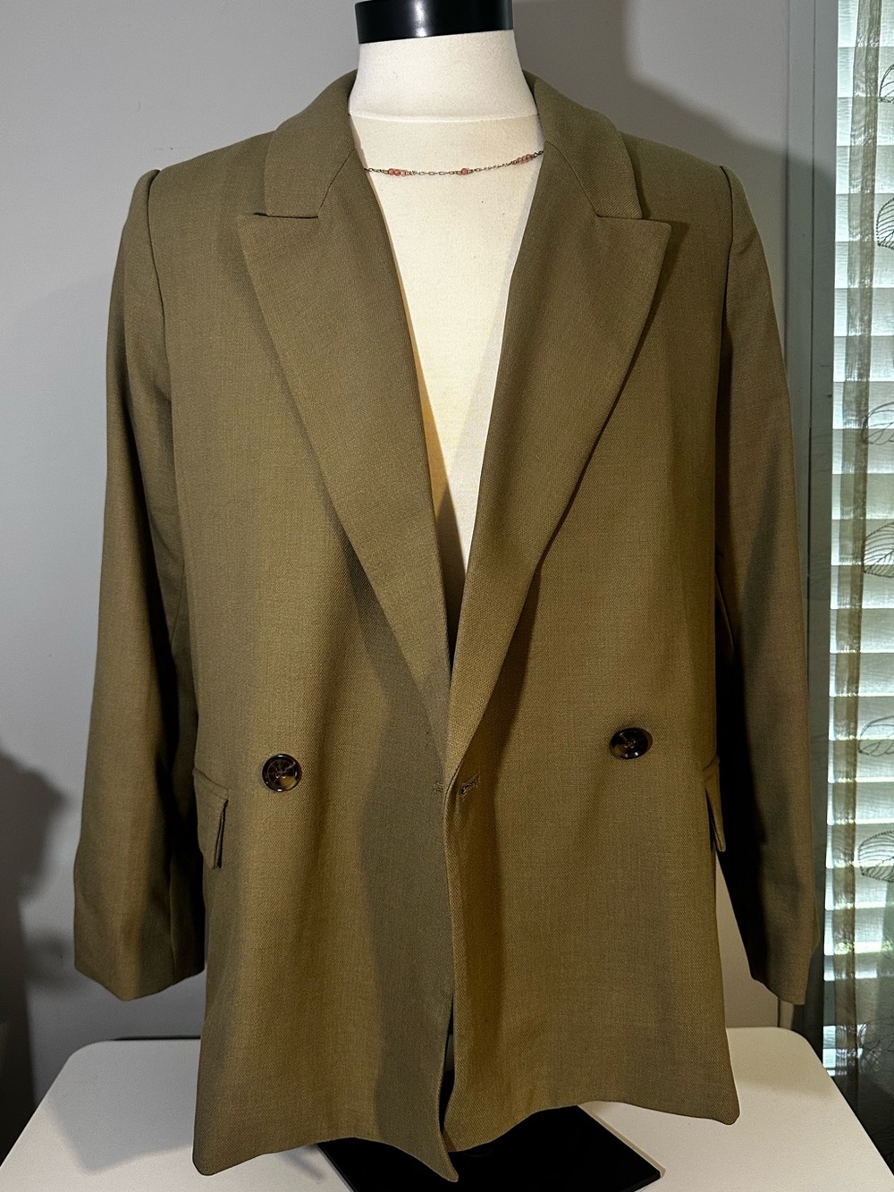 Banana Republic Olive Green Tailored Blazer